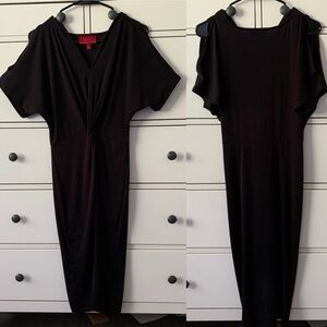 V-Neck Cold Shoulder Dress